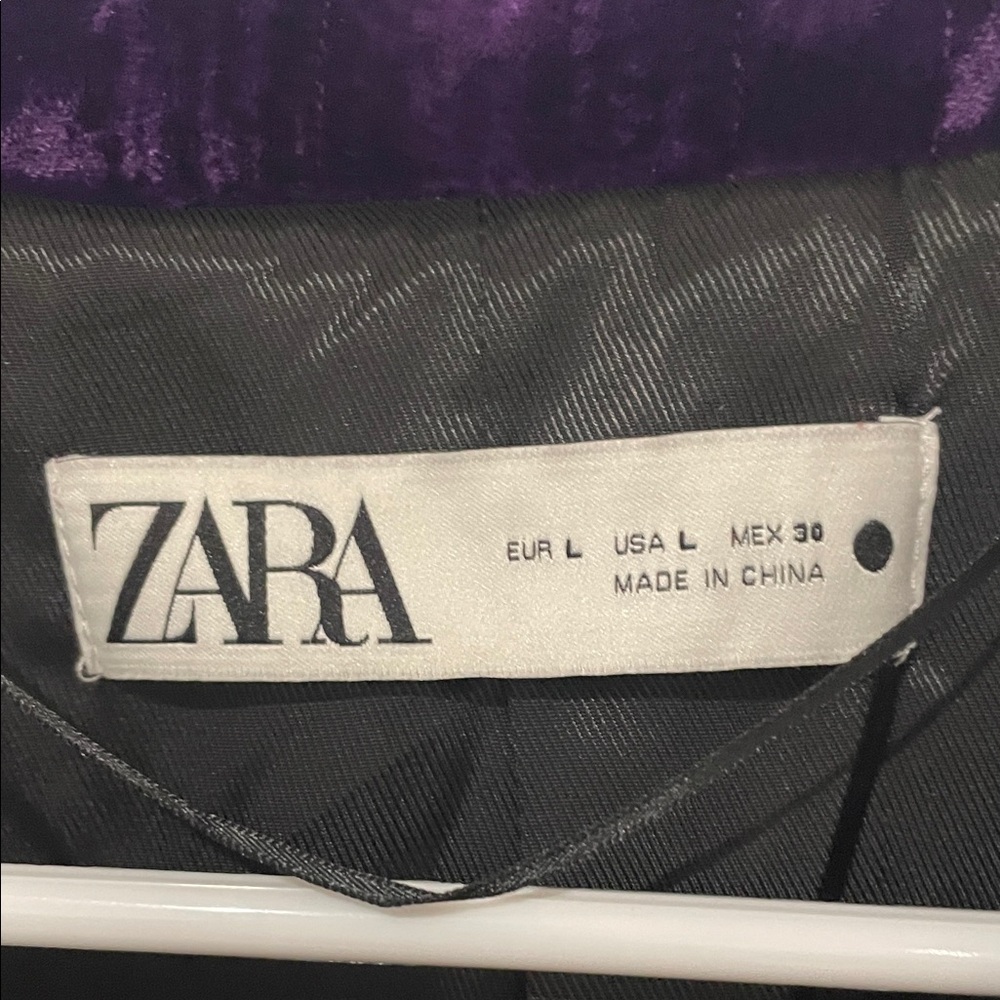 Zara Deep Purple Velvet Blazer - Picture 4 of 7